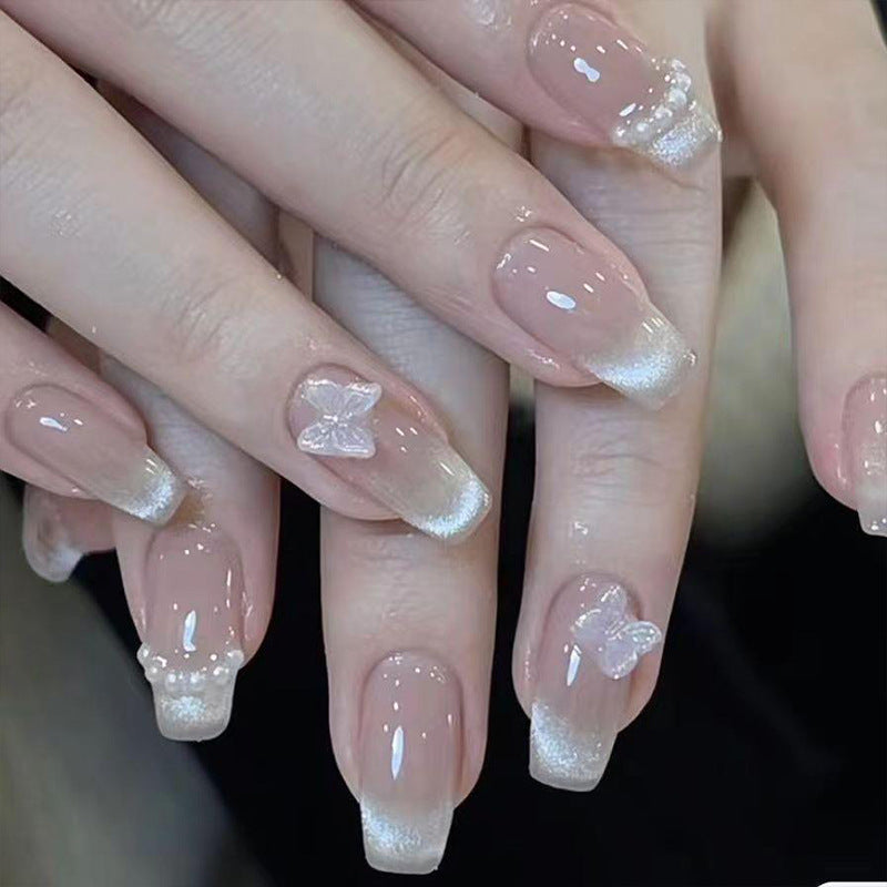 Kunstnagelset mit funkelnden Glitzer- und holografischen Akzenten Brehn