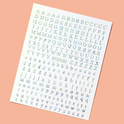 Dekorative Alphabet Nagelkunst Aufkleber