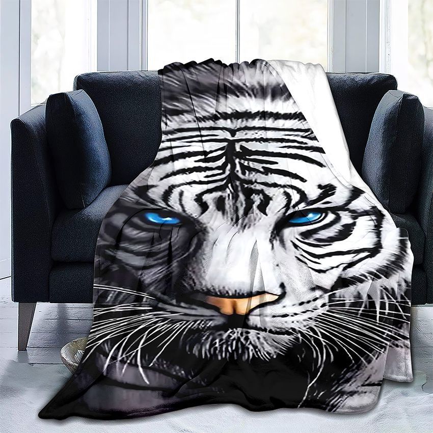 Tiger-Themen Weiche Plüsch-Wurfdecke