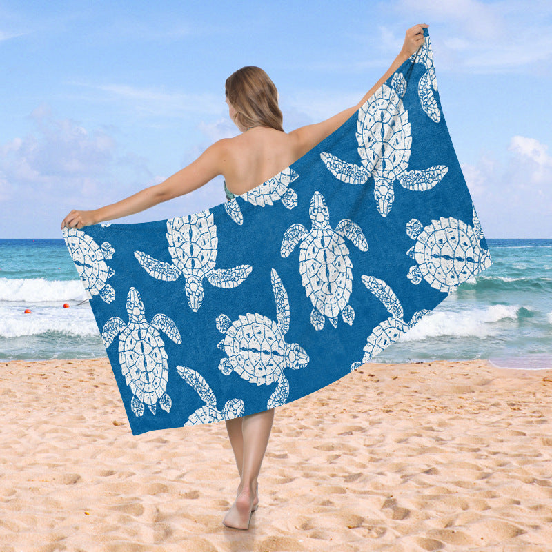 Strandtuch mit kreativem Schildkröten-Motiv Brehn