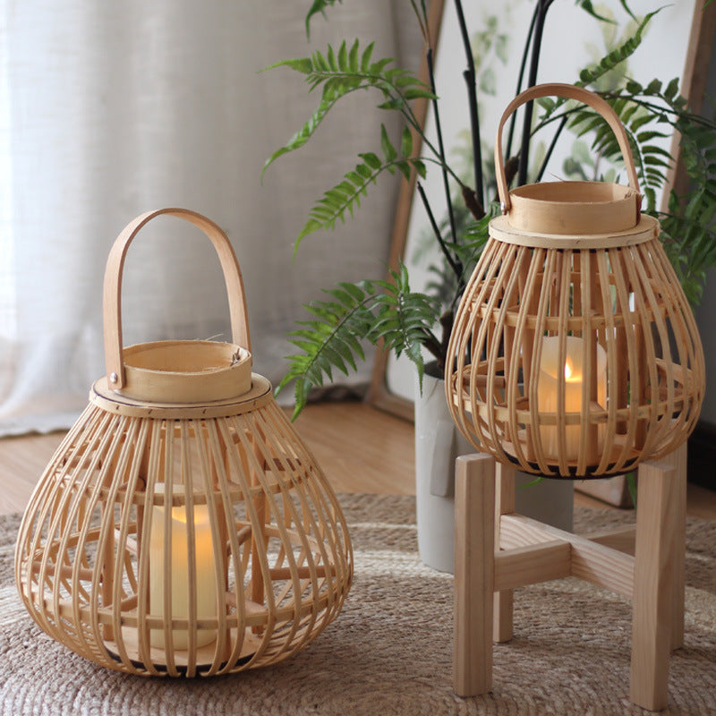 Natürliche Rattan Laterne Brehn