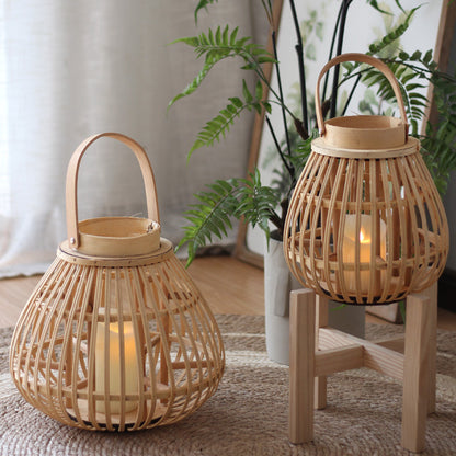 Natürliche Rattan Laterne Brehn
