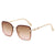 Damen quadratische Sonnenbrille mit verspiegelten Gläsern und elegantem Detail Brehn