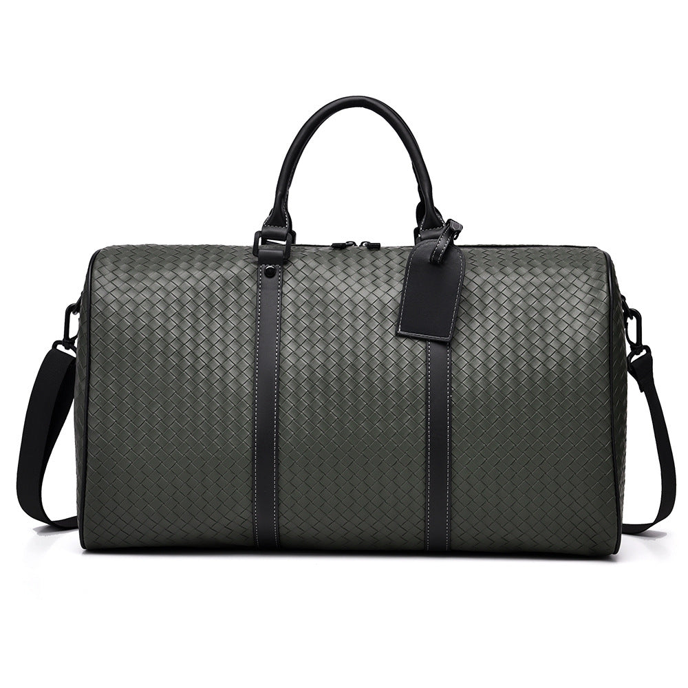 Gewebte Leder Wochenende Reise Duffle Bag Brehn