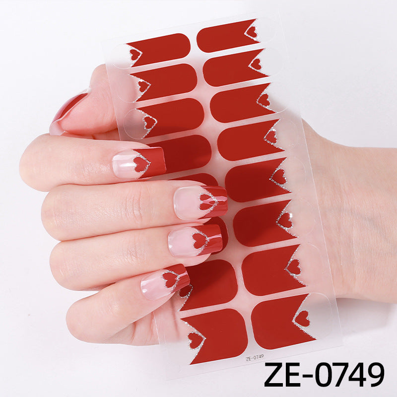 Elegante Glitter Akzent Nagel Wraps
