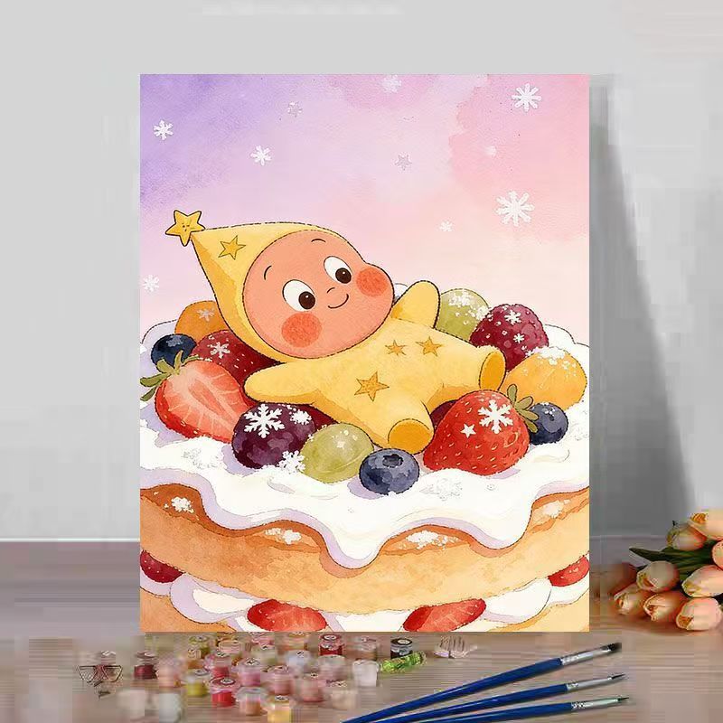 Niedliches Dessert-Themen Leinwandkunstwerk Brehn