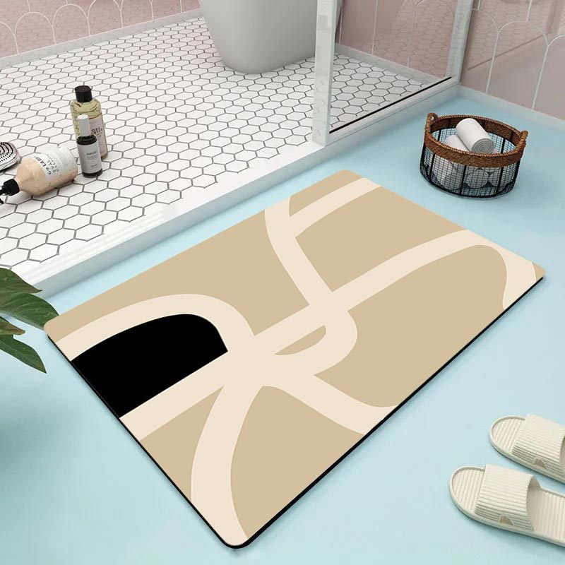 Abstrakte geometrische Badematte