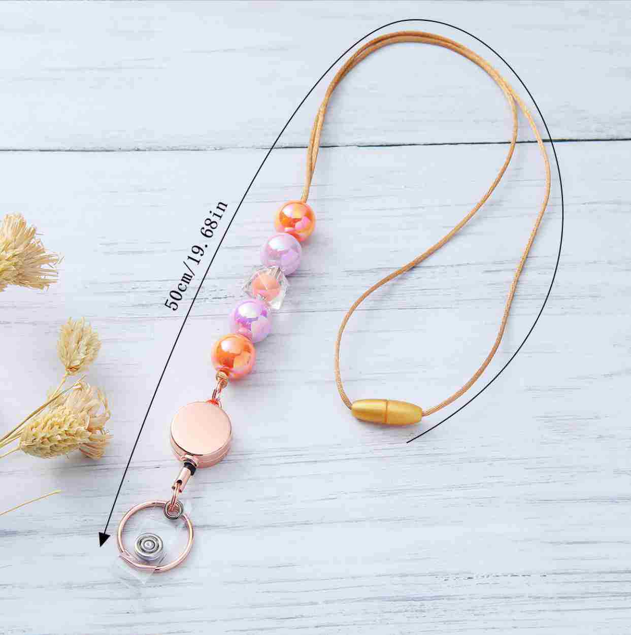 Dekorativer Perlen-ID-Badge-Lanyard Brehn