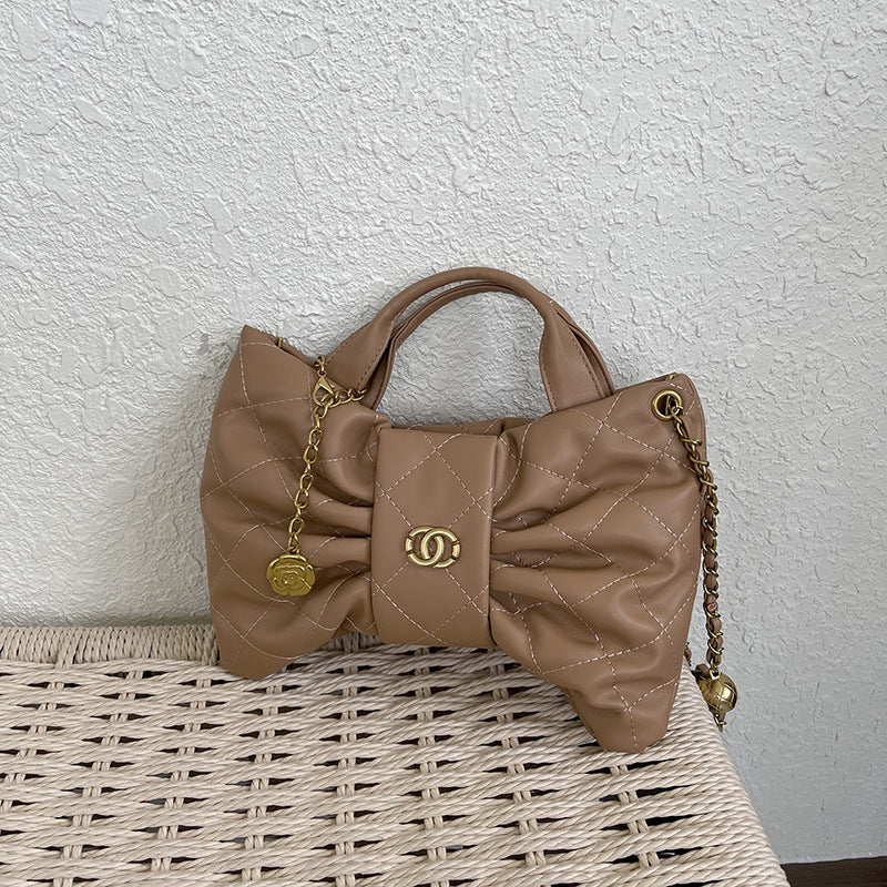 Gepolsterte Handtasche mit Schleifenakzent