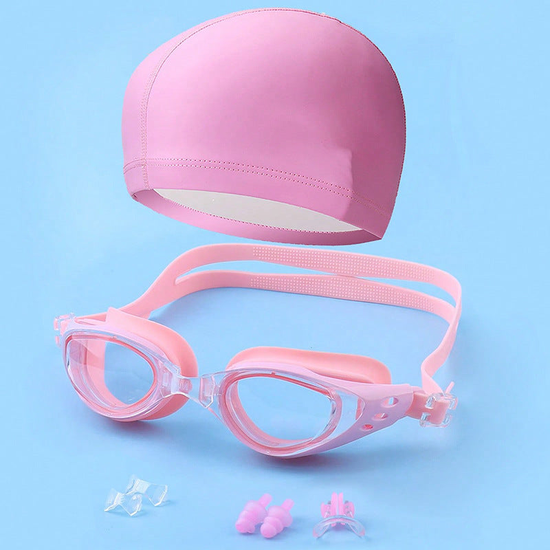 Schwimmbrillen-Set mit Ergonomischer Schwimmhaube und Ohrstöpseln Brehn