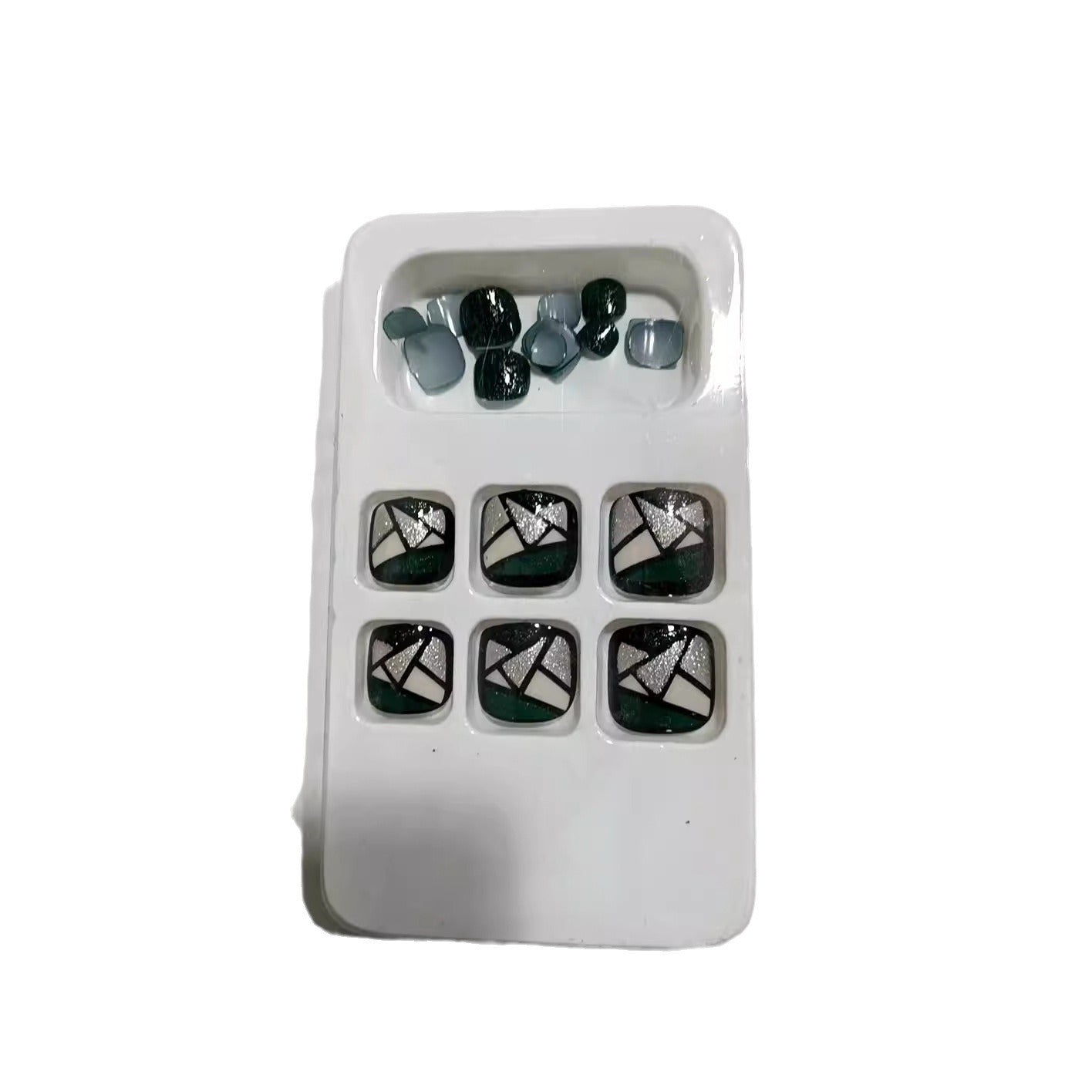 Geometrisches Design Press-On Nagelset Brehn