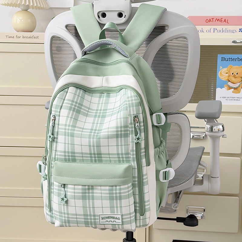 Stylische Karierte Muster Rucksack Brehn