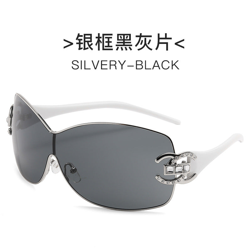 Damen Fashion-Sonnenbrille mit extravagantem Design und funkelnden Akzenten Brehn