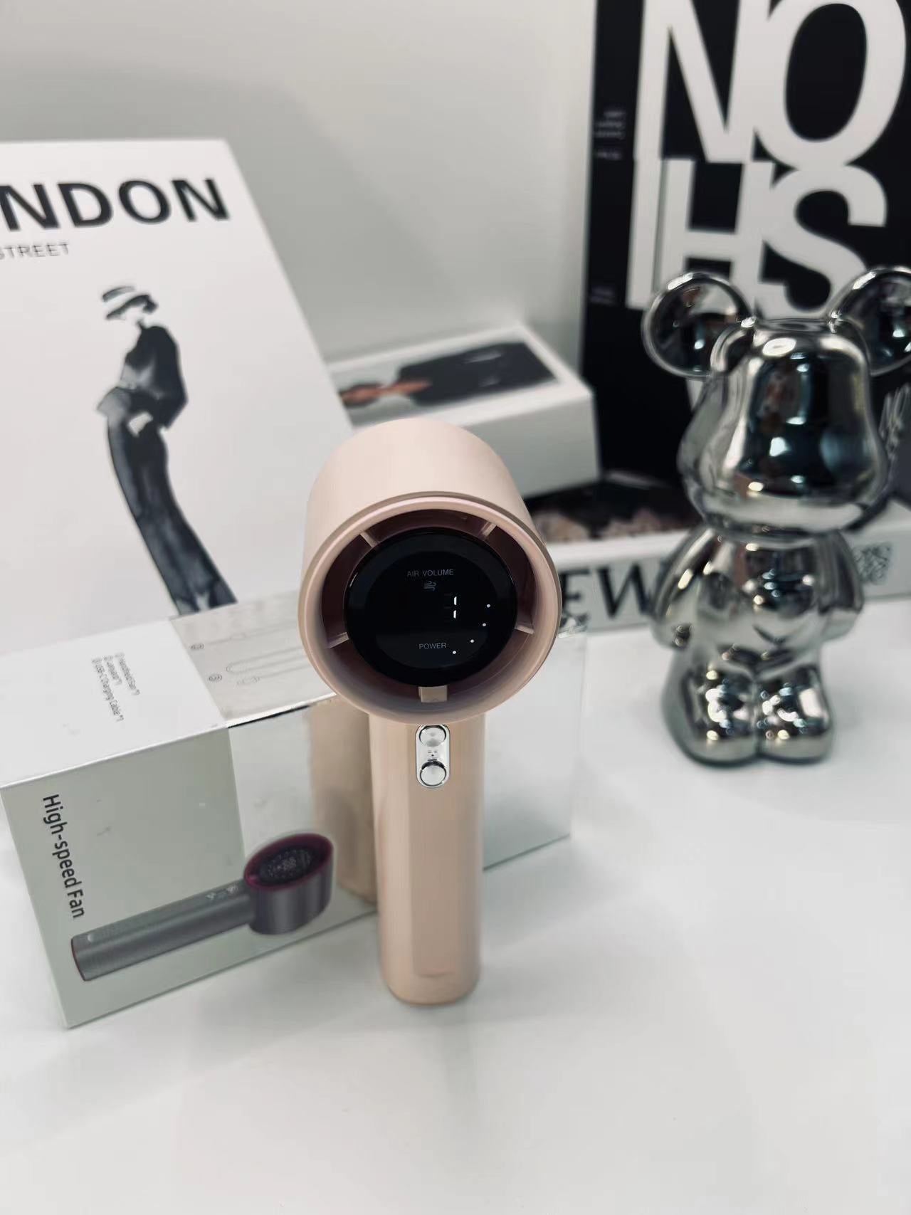 Damen Handlicher USB-Lüfter mit Temperaturanzeige Brehn