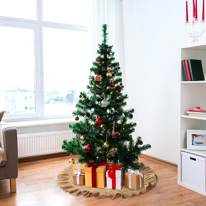 Rustikaler Weihnachtsbaumrock mit Rüschendetail Brehn