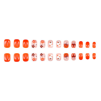 Künstlerisches Press-On-Nagelset mit Halloween-Themen-Designs Brehn