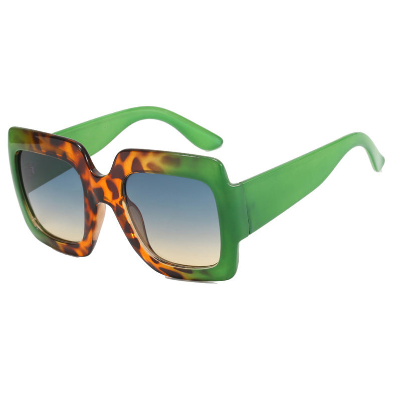 Damen oversized Quadratische Sonnenbrille mit markantem Schildpatt-Design Brehn