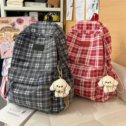 Stylische kariert gemusterte Rucksack Brehn