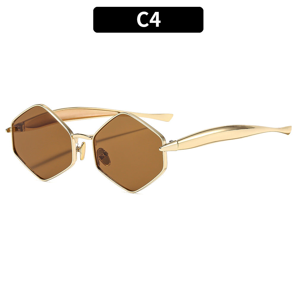 Zeitgenössische sechseckige Sonnenbrille