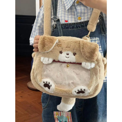 Plüsch Umhängetasche mit Hunde-Motiv Brehn
