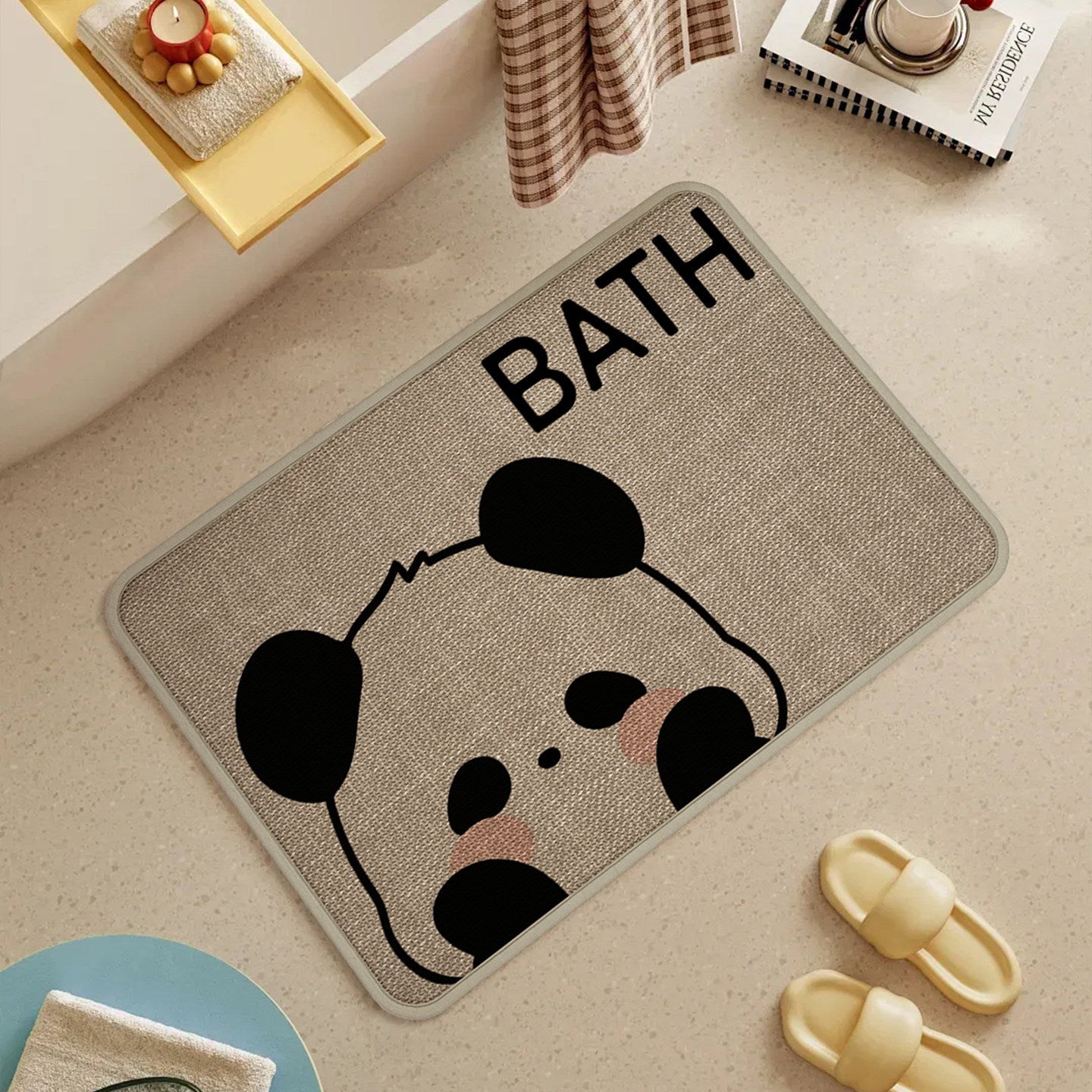 Hübscher Panda-Themen-Badezimmerteppich