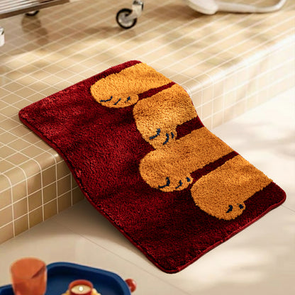 Badematte mit Pfotenmotiv und extraweichem Hochflor Brehn