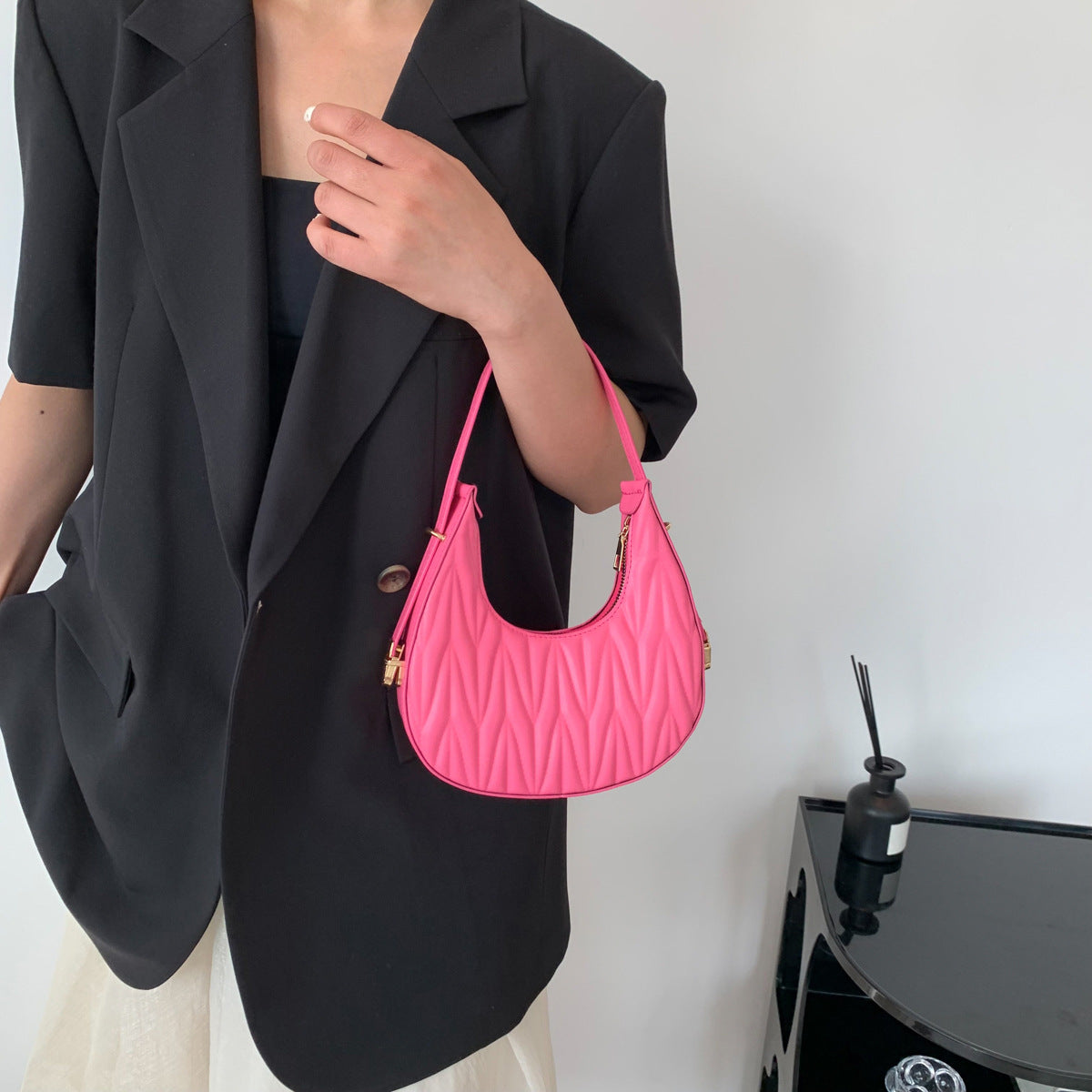 Gepolsterte Mini-Handtasche