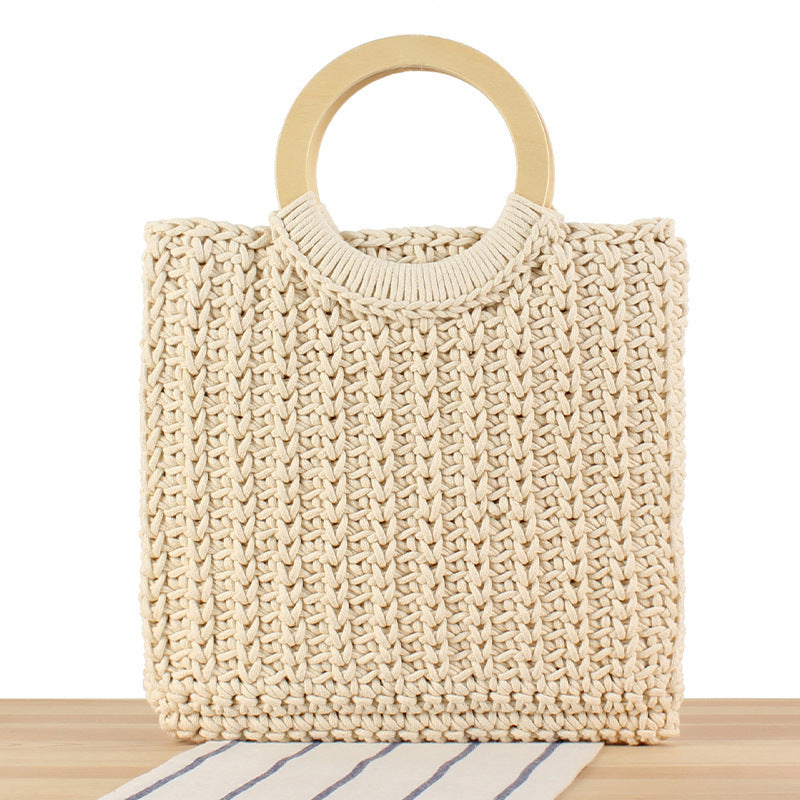 Handtasche mit Modernem Geometrischen Strickdesign Brehn