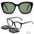 Damen Retro-inspirierte Sonnenbrille mit abnehmbaren Gläsern Brehn