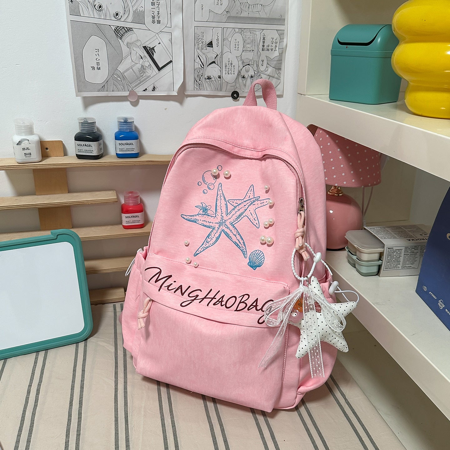 Besticketer Seestern Design Schulranzen