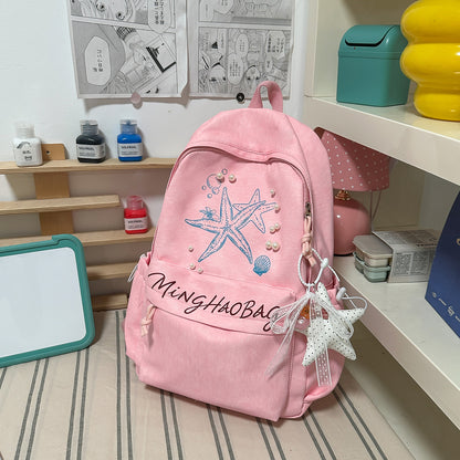 Besticketer Seestern Design Schulranzen