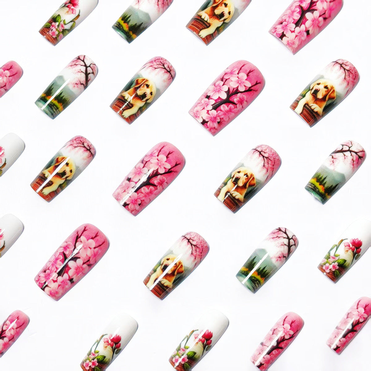 Kunstnägel mit Floralen und Tierischen Motiven Brehn