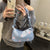 Bestickte Jeans Schultertasche Brehn