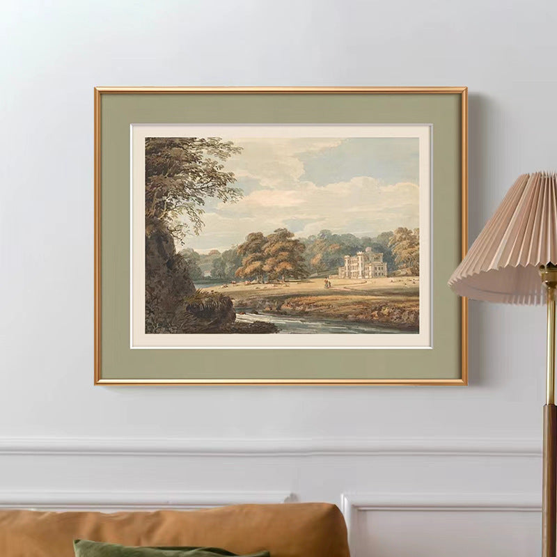 Gerahmte Historische Küstenlandschaft Kunstwerk