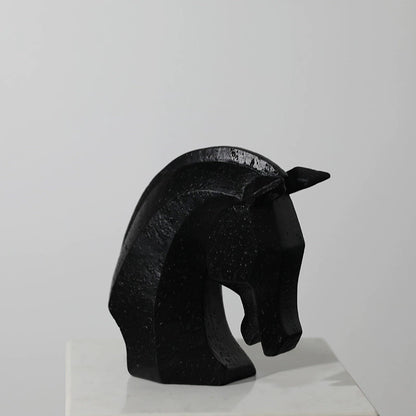 Elegante Pferdekopf Skulptur