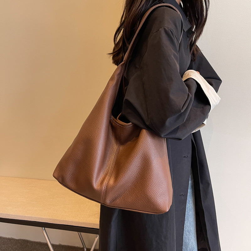 Texturierte Leder Hobo-Tasche Brehn