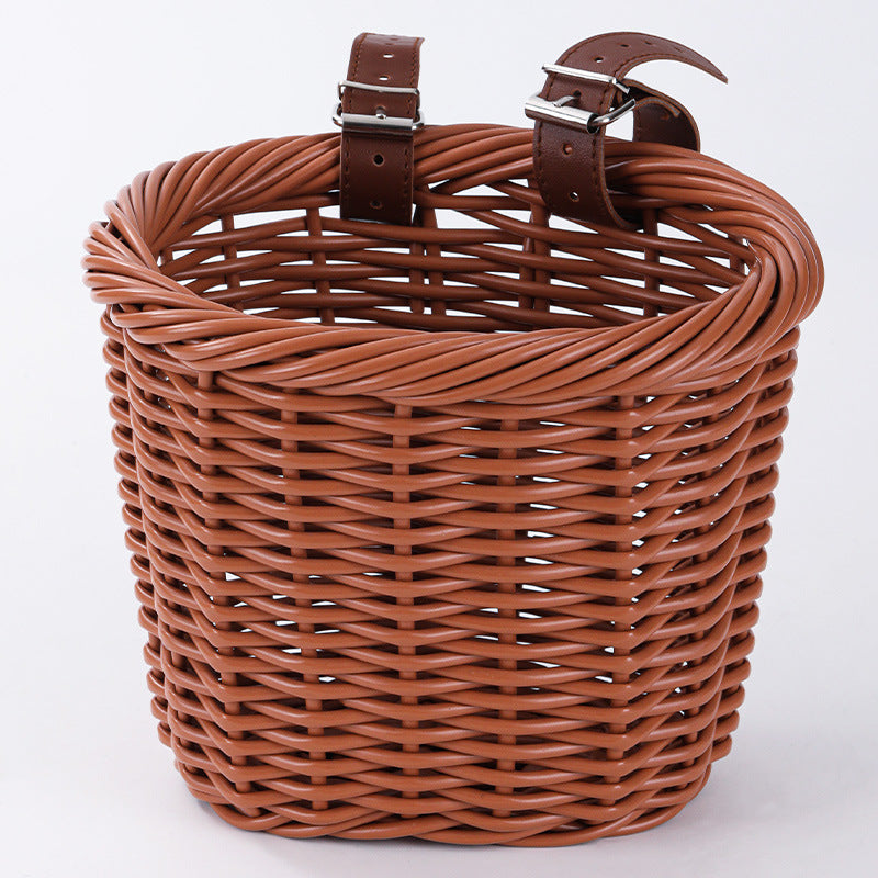 Unisex Aufbewahrungskorb mit eleganten Ledergriffen Brehn