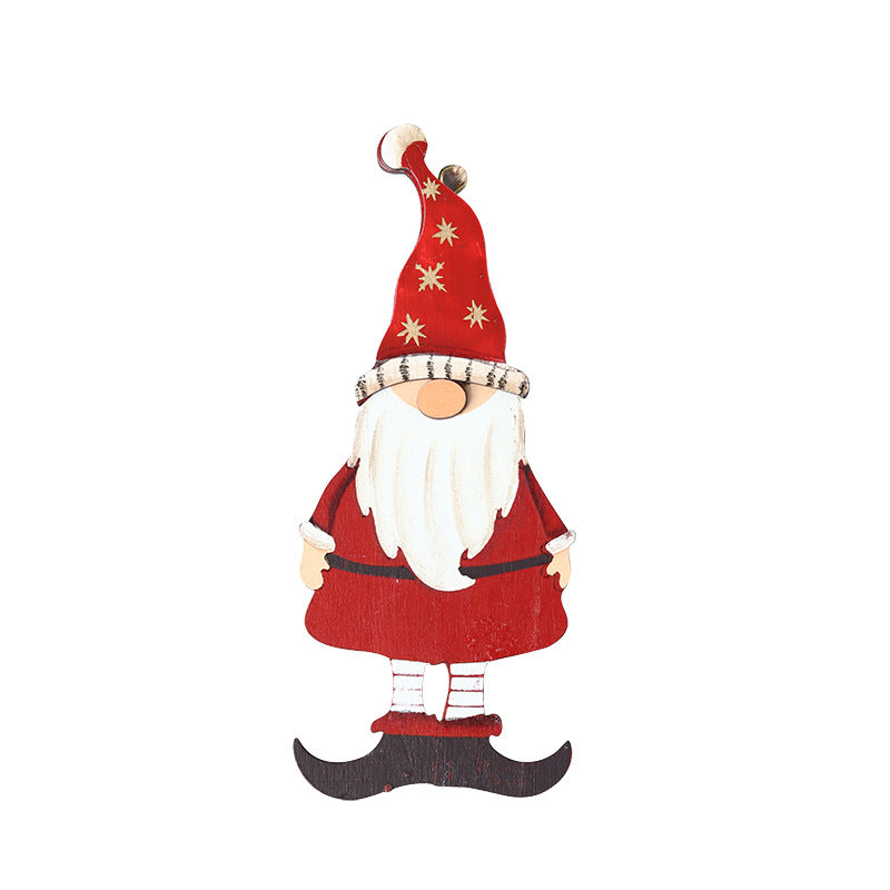 Dekorativer Holz-Santa-Gnom Ornament