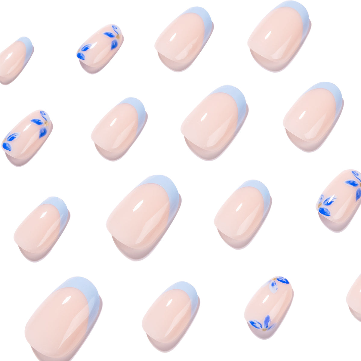 Kunstvolle Acryl-Nägel mit elegantem Blüten-Design Brehn