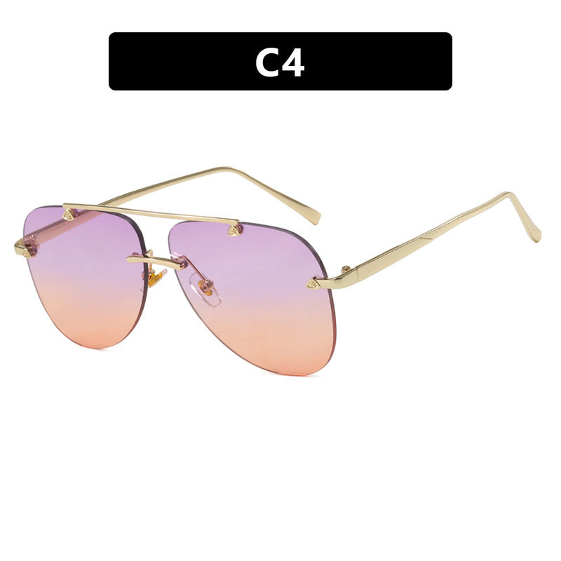 Damen elegante Piloten-Sonnenbrille mit UV-Schutz und reflektierenden Gläsern Brehn