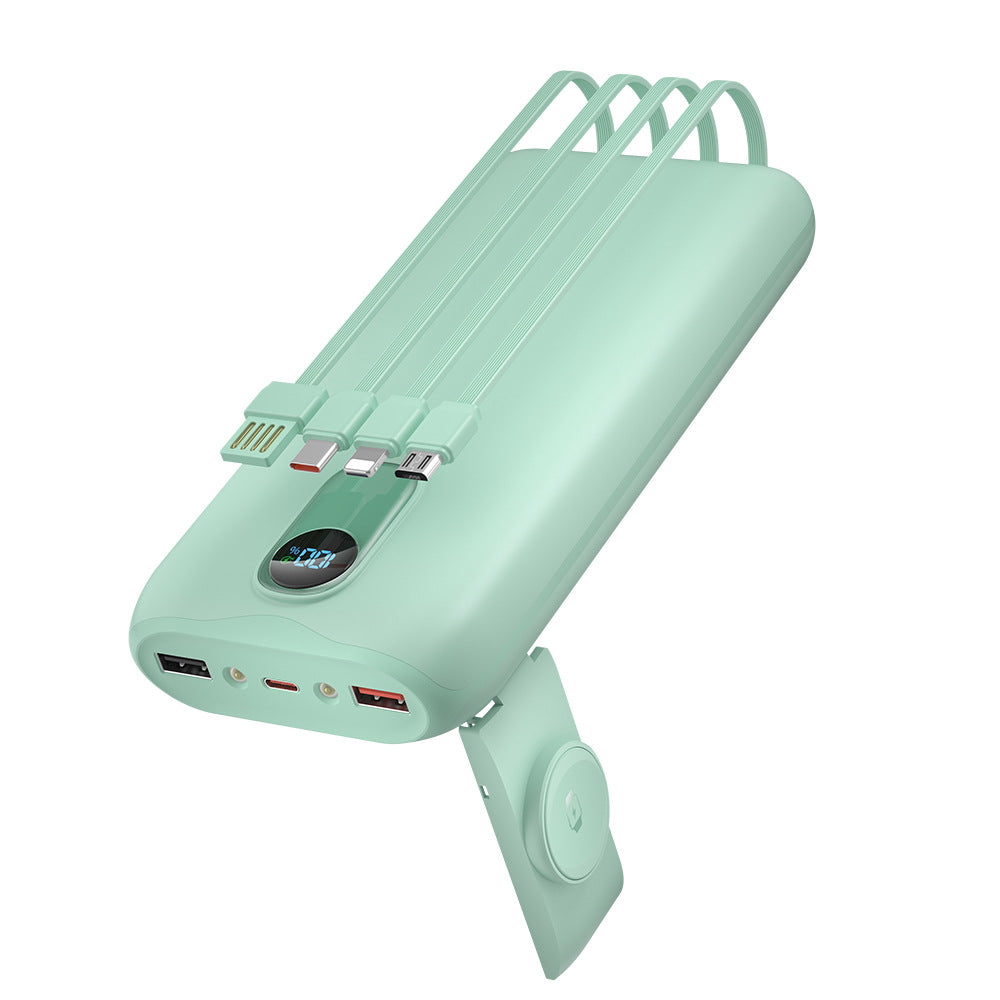 Powerbank mit Integrierten Ladekabeln und Lcd-Anzeige Brehn