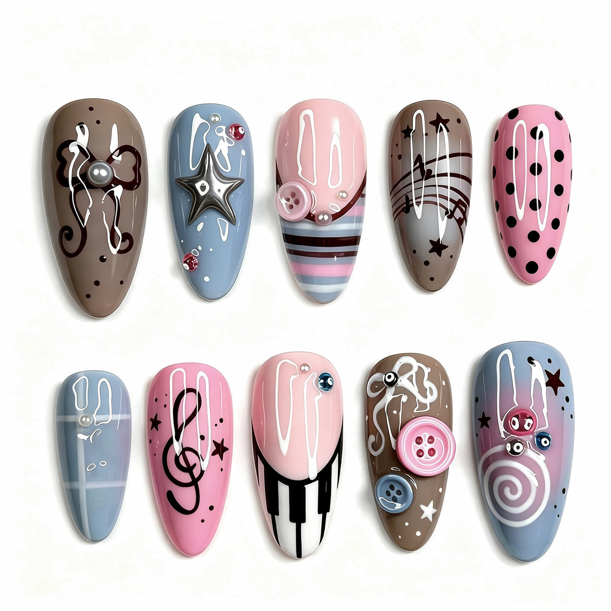 Kreative Nagelüberzüge