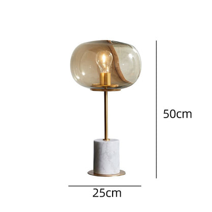 Moderne Minimalistische Tischlampe mit Glasschirm