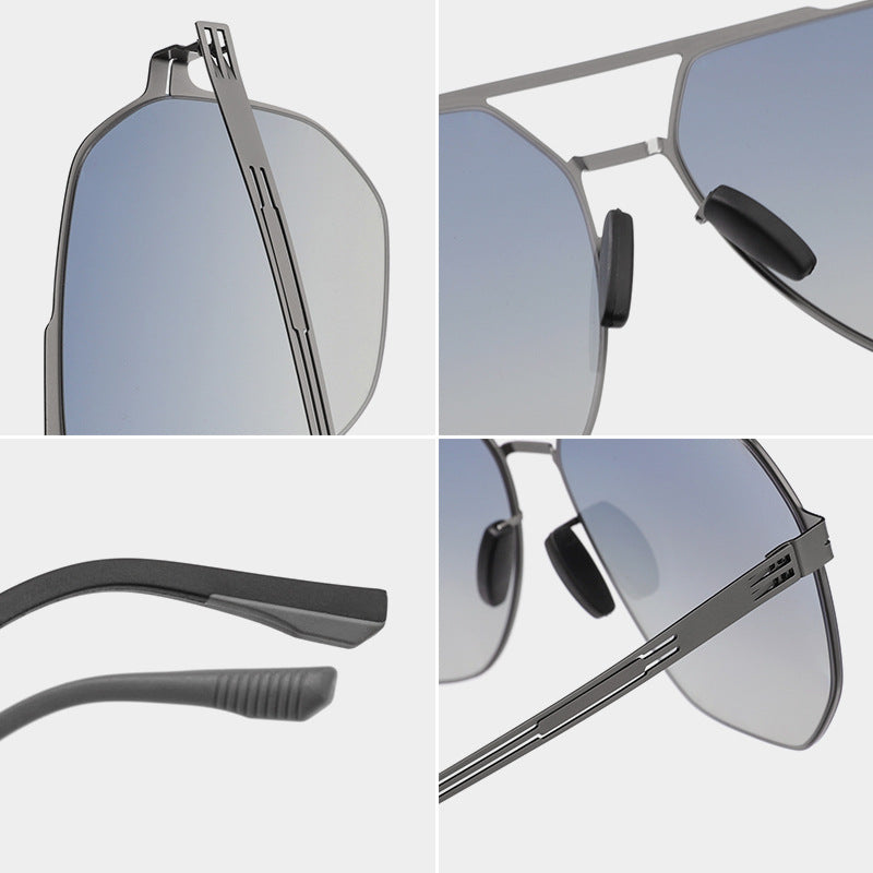 Premium Geometrischer Rahmen Sonnenbrille Brehn