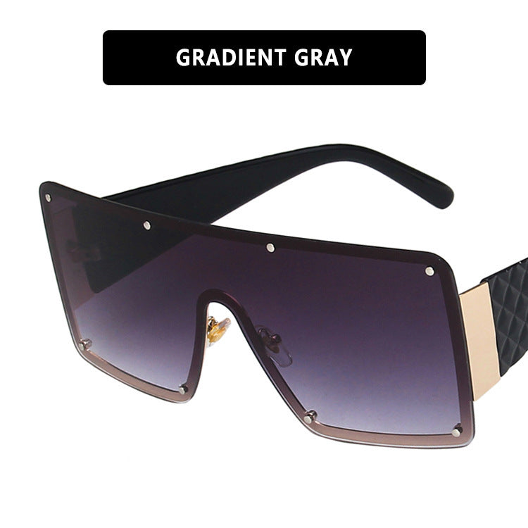 Damen geometrische Oversized-Sonnenbrille mit gradienten Gläsern Brehn