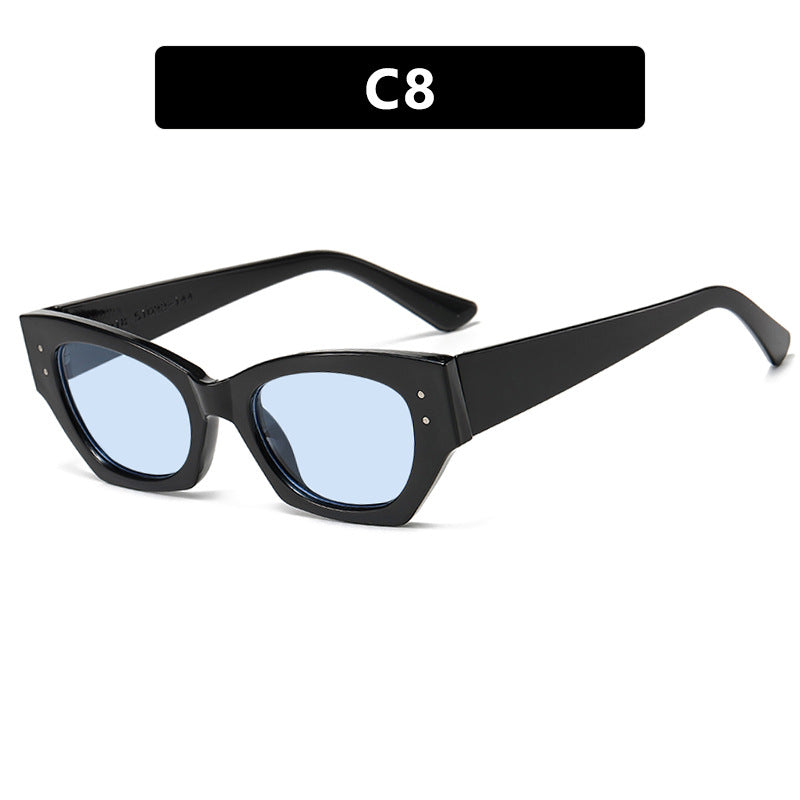 Damen trendige Cat-Eye Sonnenbrille mit elegantem Kunststoffrahmen Brehn