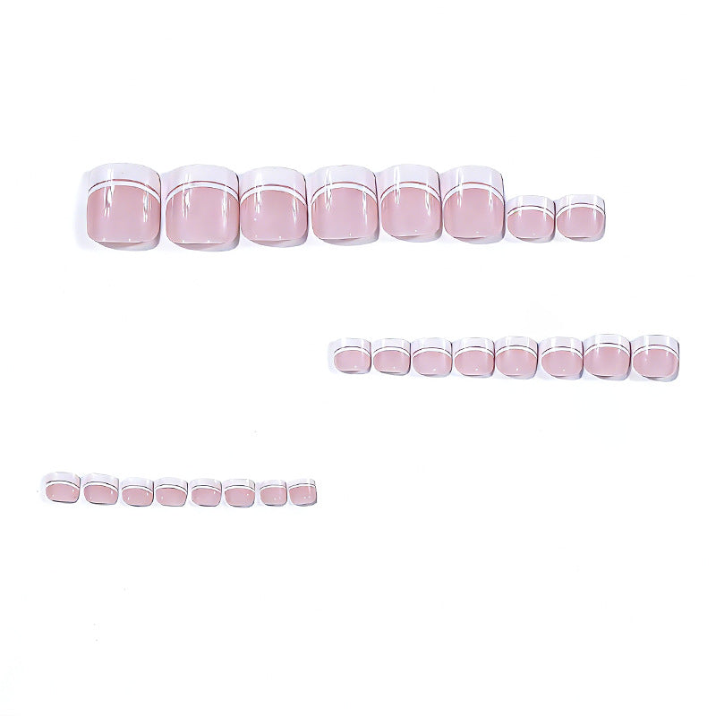 French Tip Pediküre Nagelkunst Brehn