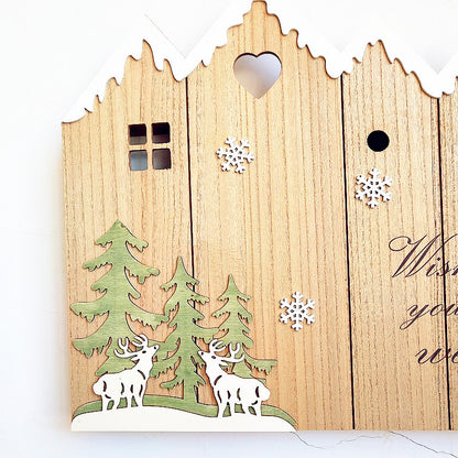 Dekorative Wanddekoration aus Holz mit Naturthema