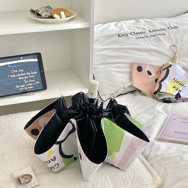 Damen Faltbare Kosmetiktasche mit buntem Design Brehn