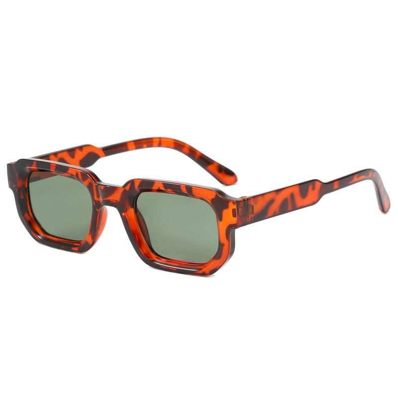 Damen Modische quadratische Sonnenbrille mit klarem Rahmen Brehn